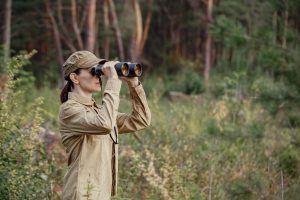 A woman park ranger