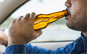 drinking beer while driving