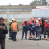 EMT helping bus accident