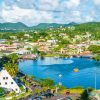 Beautiful landscape of Castries, capital and cruise port of St Lucia in the Caribbean