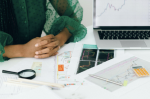 Trading on a laptop