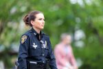 Louisville, Kentucky, USA - May 2, 2019: The Pegasus Parade, Member of the Department of Corrections Metro Keeping order during the parade