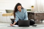 Studying online at home