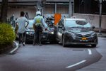 Car accident involving multiple cars