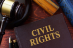 Civil Rights title on a book and gavel.
