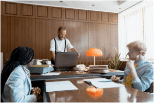 Working in the office