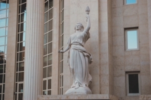 Statue of Freedom, a bronze statue located atop the dome of the United States Capitol building in Washington, D.C.