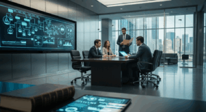 lawyers sitting in an office