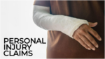Close-up of a person's arm encased in a white plaster cast from below the elbow to the hand