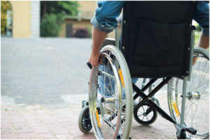 man using a wheelchair