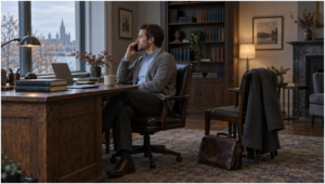 Man sitting in an office setting